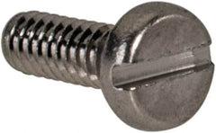Value Collection - M1.6x0.35 Metric Coarse, 5mm Length Under Head Slotted Drive Machine Screw - Pan Head, Grade 18-8 & A2 Stainless Steel, Uncoated, Without Washer - Americas Industrial Supply