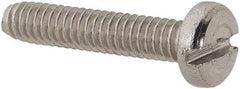 Value Collection - M2x0.40 Metric Coarse, 10mm Length Under Head Slotted Drive Machine Screw - Pan Head, Grade 18-8 & A2 Stainless Steel, Uncoated, Without Washer - Americas Industrial Supply