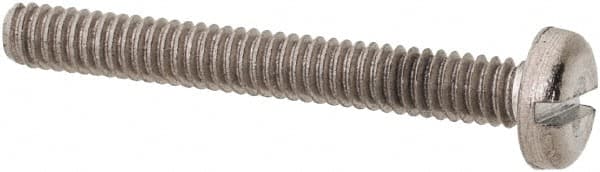 Value Collection - M2x0.40 Metric Coarse, 16mm Length Under Head Slotted Drive Machine Screw - Pan Head, Grade 18-8 & A2 Stainless Steel, Uncoated, Without Washer - Americas Industrial Supply