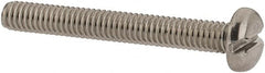 Value Collection - M2.5x0.45 Metric Coarse, 20mm Length Under Head Slotted Drive Machine Screw - Pan Head, Grade 18-8 & A2 Stainless Steel, Uncoated, Without Washer - Americas Industrial Supply