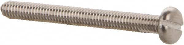 Value Collection - M2.5x0.45 Metric Coarse, 25mm Length Under Head Slotted Drive Machine Screw - Pan Head, Grade 18-8 & A2 Stainless Steel, Uncoated, Without Washer - Americas Industrial Supply