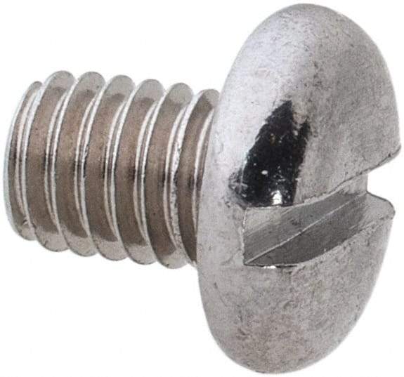 Value Collection - M3x0.50 Metric Coarse, 4mm Length Under Head Slotted Drive Machine Screw - Pan Head, Grade 18-8 & A2 Stainless Steel, Uncoated, Without Washer - Americas Industrial Supply