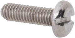 Value Collection - M3x0.50 Metric Coarse, 10mm Length Under Head Slotted Drive Machine Screw - Pan Head, Grade 18-8 & A2 Stainless Steel, Uncoated, Without Washer - Americas Industrial Supply