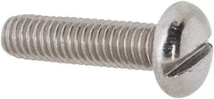 Value Collection - M3x0.50 Metric Coarse, 12mm Length Under Head Slotted Drive Machine Screw - Pan Head, Grade 18-8 & A2 Stainless Steel, Uncoated, Without Washer - Americas Industrial Supply