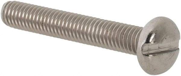 Value Collection - M3x0.50 Metric Coarse, 20mm Length Under Head Slotted Drive Machine Screw - Pan Head, Grade 18-8 & A2 Stainless Steel, Uncoated, Without Washer - Americas Industrial Supply