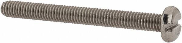 Value Collection - M3x0.50 Metric Coarse, 30mm Length Under Head Slotted Drive Machine Screw - Pan Head, Grade 18-8 & A2 Stainless Steel, Uncoated, Without Washer - Americas Industrial Supply