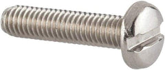 Value Collection - M3.5x0.60 Metric Coarse, 16mm Length Under Head Slotted Drive Machine Screw - Pan Head, Grade 18-8 & A2 Stainless Steel, Uncoated, Without Washer - Americas Industrial Supply