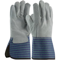 ‎82-5066/XL Split Leather Palm - Silver Series - A/B Select Shoulder - Full Leather Back - Rubberized GT - Exact Industrial Supply