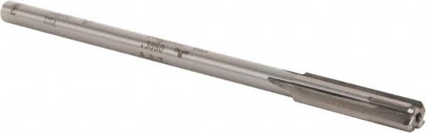 Made in USA - Letter W Carbide-Tipped 4 Flute Chucking Reamer - Straight Flute, 5/16" Straight Shank, 1-3/4" Flute Length, 7" OAL - Americas Industrial Supply