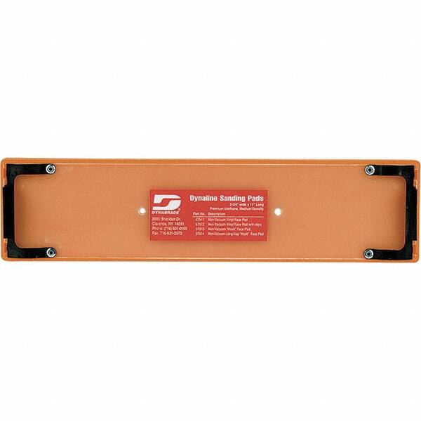 Dynabrade - 11 x 2-3/4" Rectangular Adhesive/PSA Backing Pad - File Board Sander Compatible, Clip Attachment, Nonvacuum Pad, 3/8" Thick, Medium Density - Americas Industrial Supply