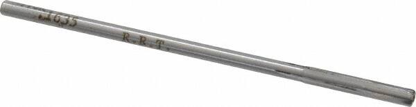 Made in USA - 0.1635" Carbide-Tipped 4 Flute Chucking Reamer - Straight Flute, 0.151" Straight Shank, 1" Flute Length, 4" OAL - Americas Industrial Supply