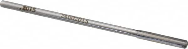 Made in USA - 0.2015" Carbide-Tipped 4 Flute Chucking Reamer - Straight Flute, 11/64" Straight Shank, 1-1/8" Flute Length, 4-1/2" OAL - Americas Industrial Supply