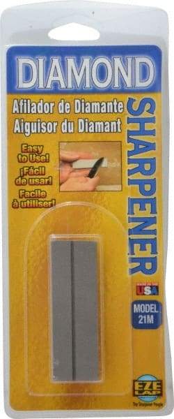 Eze Lap - 3" Long x 1" Wide x 1/4" Thick, Diam ond Sharpening Stone - Flat, 400 Grit, Medium Grade - Americas Industrial Supply