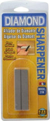 Eze Lap - 3" Long x 1" Wide x 1/4" Thick, Diam ond Sharpening Stone - Flat, 400 Grit, Medium Grade - Americas Industrial Supply