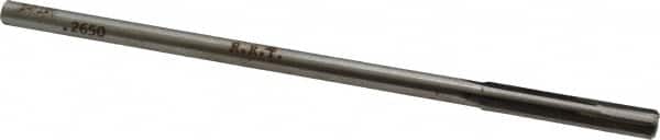 Made in USA - 0.265" Carbide-Tipped 4 Flute Chucking Reamer - Straight Flute, 15/64" Straight Shank, 1-1/2" Flute Length, 6" OAL - Americas Industrial Supply