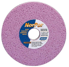 Norton - 14" Diam x 5" Hole x 2" Thick, H Hardness, 46 Grit Surface Grinding Wheel - Aluminum Oxide, Type 5, Coarse Grade, 2,320 Max RPM, Vitrified Bond, One-Side Recess - Americas Industrial Supply