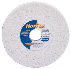 Norton - 14" Diam x 5" Hole x 2" Thick, H Hardness, 46 Grit Surface Grinding Wheel - Aluminum Oxide, Type 5, Coarse Grade, 2,320 Max RPM, Vitrified Bond, One-Side Recess - Americas Industrial Supply