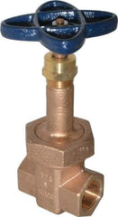 NIBCO - 3/4" Pipe, Class 200, Threaded Bronze Alloy Solid Wedge Rising Stem Gate Valve - 400 WOG, 200 WSP, Union Bonnet - Americas Industrial Supply