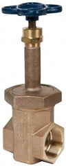 NIBCO - 2" Pipe, Class 300, Threaded Bronze Alloy Solid Wedge Rising Stem Gate Valve - 600 WOG, 300 WSP, Union Bonnet - Americas Industrial Supply