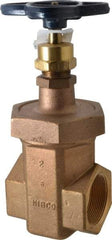 NIBCO - 2" Pipe, Class 300, Threaded Bronze Alloy Solid Wedge Stem Gate Valve - 600 WOG, 300 WSP, Union Bonnet - Americas Industrial Supply