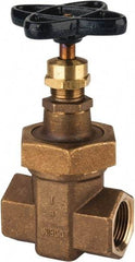 NIBCO - Class 300, Threaded Bronze Alloy Solid Wedge Stem Gate Valve with Stainless Steel Trim - 600 WOG, 300 WSP, Union Bonnet - Americas Industrial Supply