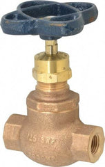 NIBCO - 1/4" Pipe, Threaded Ends, Bronze Integral Globe Valve - Bronze Disc, Screw-In Bonnet, 200 psi WOG, 125 psi WSP, Class 125 - Americas Industrial Supply