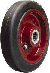 Hamilton - 6 Inch Diameter x 1-1/2 Inch Wide, Rubber on Cast Iron Caster Wheel - 280 Lb. Capacity, 1-3/4 Inch Hub Length, 5/8 Inch Axle Diameter, Straight Roller Bearing - Americas Industrial Supply