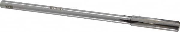 Made in USA - 0.345" Carbide-Tipped 4 Flute Chucking Reamer - Straight Flute, 9/32" Straight Shank, 1-1/2" Flute Length, 6" OAL - Americas Industrial Supply