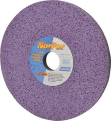 Norton - 8" Diam x 1-1/4" Hole x 1/2" Thick, H Hardness, 60 Grit Surface Grinding Wheel - Ceramic, Type 1, Medium Grade, 3,600 Max RPM, Vitrified Bond, No Recess - Americas Industrial Supply