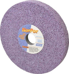 Norton - 8" Diam x 1-1/4" Hole x 1" Thick, G Hardness, 46 Grit Surface Grinding Wheel - Ceramic, Type 5, Coarse Grade, 3,600 Max RPM, Vitrified Bond, One-Side Recess - Americas Industrial Supply