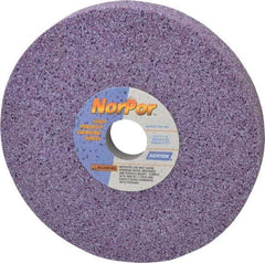 Norton - 8" Diam x 1-1/4" Hole x 1" Thick, H Hardness, 46 Grit Surface Grinding Wheel - Ceramic, Type 5, Coarse Grade, 3,600 Max RPM, Vitrified Bond, One-Side Recess - Americas Industrial Supply