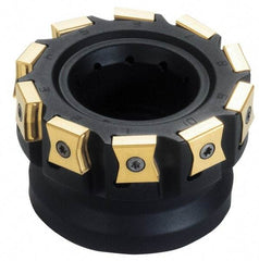 Iscar - 8 Inserts, 4" Cut Diam, 1-1/2" Arbor Diam, 0.551" Max Depth of Cut, Indexable Square-Shoulder Face Mill - 0/90° Lead Angle, 2" High, LN.. 1506... Insert Compatibility, Series F90LN - Americas Industrial Supply