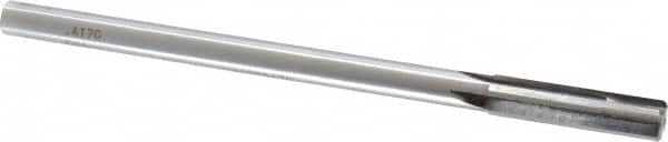 Made in USA - 0.417" Carbide-Tipped 4 Flute Chucking Reamer - Straight Flute, 3/8" Straight Shank, 1-3/4" Flute Length, 7" OAL - Americas Industrial Supply