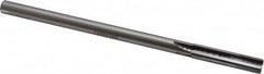 Made in USA - 7/16" Carbide-Tipped 4 Flute Chucking Reamer - Straight Flute, 3/8" Straight Shank, 1-3/4" Flute Length, 7" OAL - Americas Industrial Supply