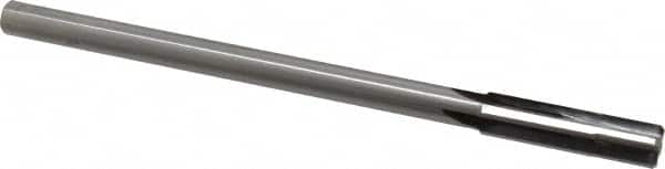 Made in USA - 0.442" Carbide-Tipped 4 Flute Chucking Reamer - Straight Flute, 3/8" Straight Shank, 1-3/4" Flute Length, 7" OAL - Americas Industrial Supply
