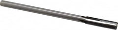 Made in USA - 0.442" Carbide-Tipped 4 Flute Chucking Reamer - Straight Flute, 3/8" Straight Shank, 1-3/4" Flute Length, 7" OAL - Americas Industrial Supply