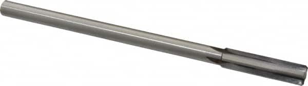 Made in USA - 0.45" Carbide-Tipped 4 Flute Chucking Reamer - Straight Flute, 3/8" Straight Shank, 1-3/4" Flute Length, 7" OAL - Americas Industrial Supply