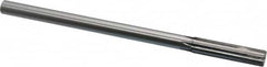 Made in USA - 0.48" Carbide-Tipped 6 Flute Chucking Reamer - Straight Flute, 7/16" Straight Shank, 2" Flute Length, 8" OAL - Americas Industrial Supply