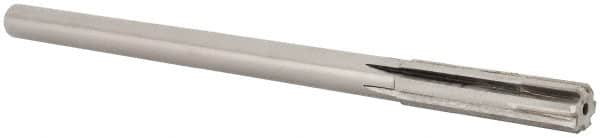 Made in USA - 0.485" Carbide-Tipped 6 Flute Chucking Reamer - Straight Flute, 7/16" Straight Shank, 2" Flute Length, 8" OAL - Americas Industrial Supply