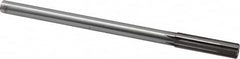 Made in USA - 0.491" Carbide-Tipped 6 Flute Chucking Reamer - Straight Flute, 7/16" Straight Shank, 2" Flute Length, 8" OAL - Americas Industrial Supply