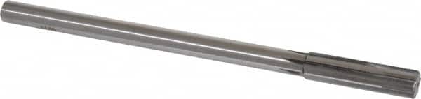 Made in USA - 0.514" Carbide-Tipped 6 Flute Chucking Reamer - Straight Flute, 7/16" Straight Shank, 2" Flute Length, 8" OAL - Americas Industrial Supply