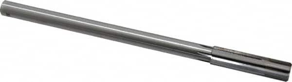 Made in USA - 0.517" Carbide-Tipped 6 Flute Chucking Reamer - Straight Flute, 7/16" Straight Shank, 2" Flute Length, 8" OAL - Americas Industrial Supply