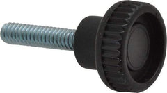 Gibraltar - 1/4-20 Knurled Shoulder Steel Thumb Screw - 1.82" OAL, 0.37" Head Height, Zinc-Plated Finish - Americas Industrial Supply