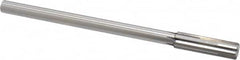 Made in USA - 0.551" Carbide-Tipped 6 Flute Chucking Reamer - Straight Flute, 7/16" Straight Shank, 2" Flute Length, 8" OAL - Americas Industrial Supply