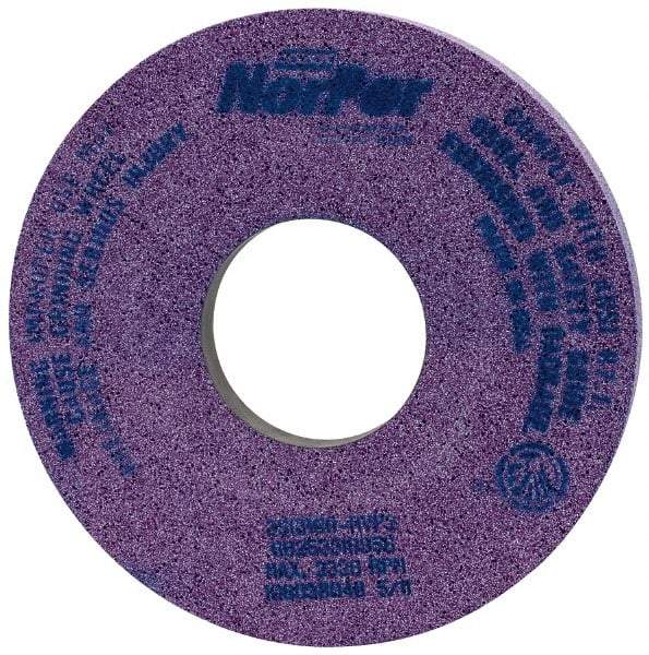 Norton - 14" Diam x 5" Hole x 1-1/2" Thick, H Hardness, 60 Grit Surface Grinding Wheel - Ceramic, Type 5, Medium Grade, 2,320 Max RPM, Vitrified Bond, One-Side Recess - Americas Industrial Supply
