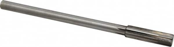 Made in USA - 0.564" Carbide-Tipped 6 Flute Chucking Reamer - Straight Flute, 7/16" Straight Shank, 2" Flute Length, 8" OAL - Americas Industrial Supply