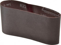 Norton - 3-1/2" Wide x 15-1/2" OAL, 180 Grit, Aluminum Oxide Abrasive Belt - Aluminum Oxide, Very Fine, Coated, Series R228 - Americas Industrial Supply