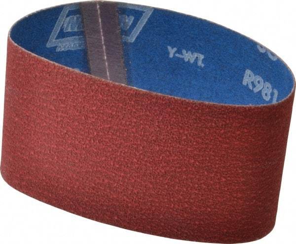 Norton - 3-1/2" Wide x 15-1/2" OAL, 60 Grit, Ceramic Abrasive Belt - Ceramic, Medium, Coated, Y Weighted Cloth Backing, Series R981 - Americas Industrial Supply
