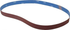 Norton - 1" Wide x 42" OAL, 100 Grit, Ceramic Abrasive Belt - Ceramic, Fine, Coated, Y Weighted Cloth Backing, Series R981 - Americas Industrial Supply