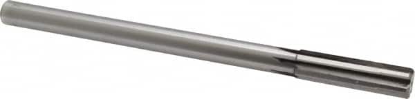 Made in USA - 0.631" Carbide-Tipped 6 Flute Chucking Reamer - Straight Flute, 9/16" Straight Shank, 2-1/4" Flute Length, 9" OAL - Americas Industrial Supply